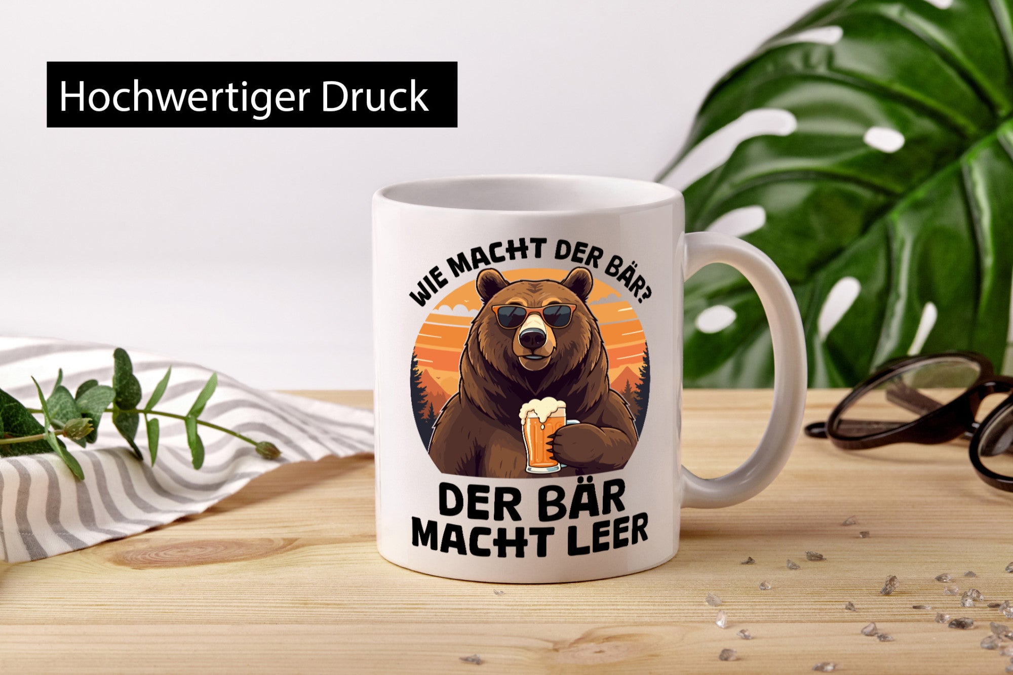 Saufbär | wie macht der bär leer Bierliebhaber lustiger Spruch Geschenk Humor