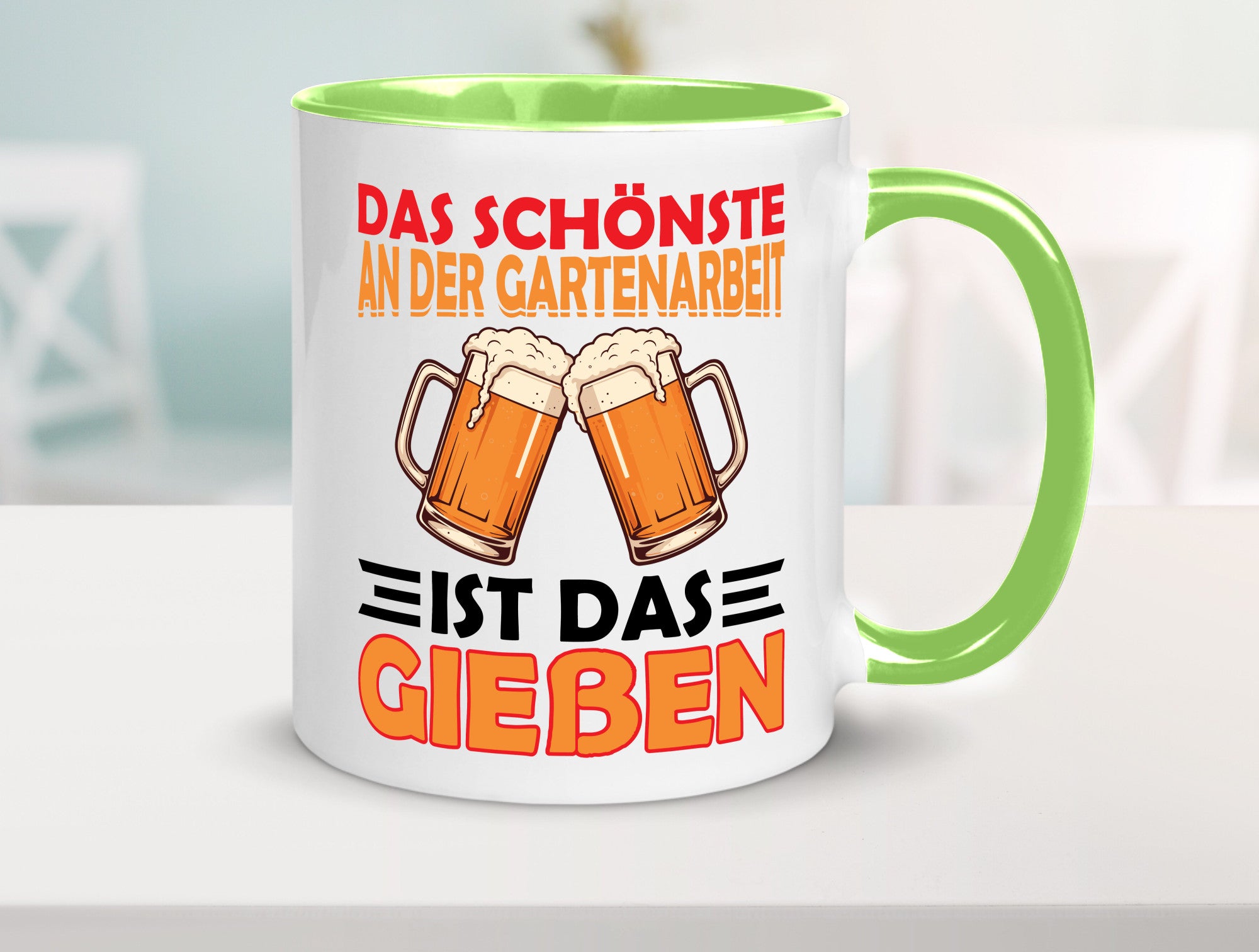 Das schönste an gartenarbeit ist Gießen | Biertrinker Geschenkidee Arbeit