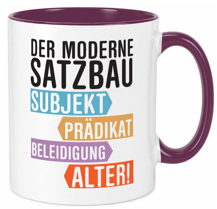 Moderner Satzbau | Lehrer Lehrerin Kollege lustig Arbeit Kollegen Büro Geschenk
