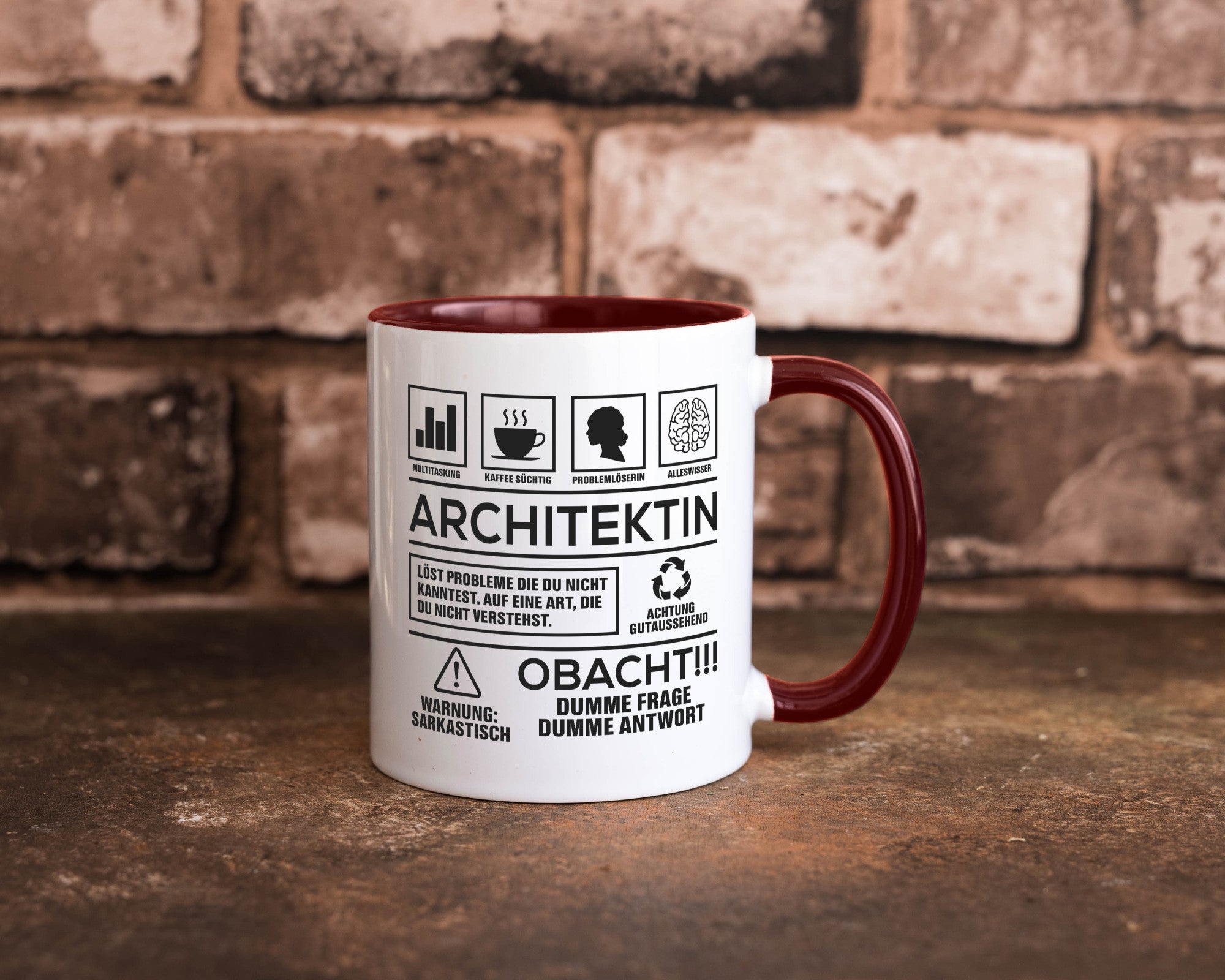 Achtung Probleme Architektin | Architektur Büro lustig Arbeit Kollegen Geschenk