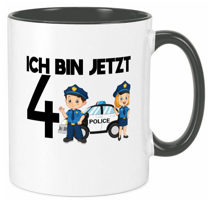 Ich bin jetzt 4 | Polizei 4. Geburtstag Jähriger Geschenk Geschenkidee lustiger