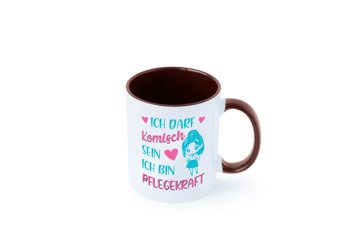 Ich darf komisch sein | Pflegekraft Geschenkidee Humor Tasse