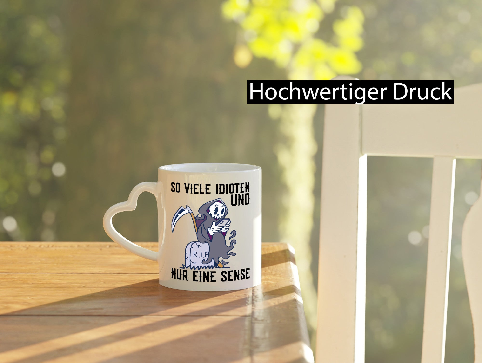 So viele Idioten | Sensenmann Sense Grab RIP Humor Geschenkidee Tasse