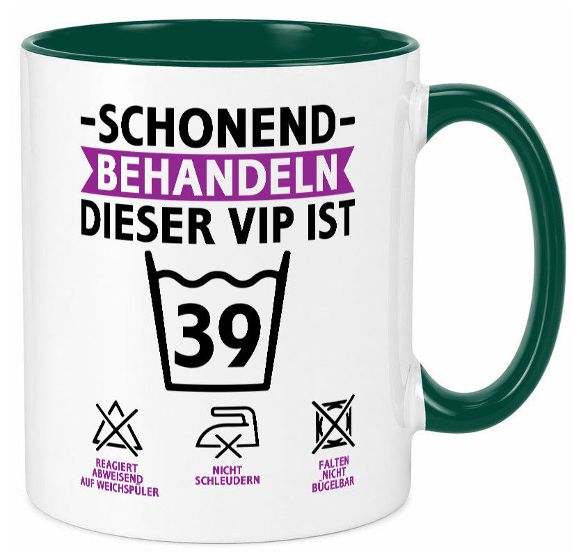 39 Geburtstag | schonend behandeln Jahre v2 lustiger Spruch Geschenk