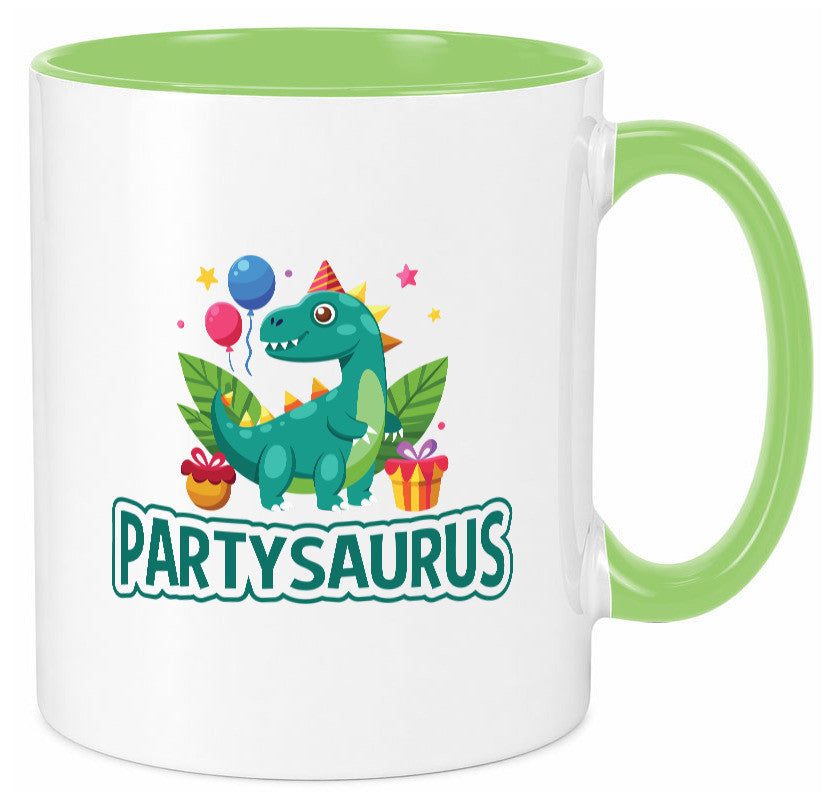 Partysaurus | Geburtstag Dinosaurier Luftballon Geschenkidee Humor Tasse