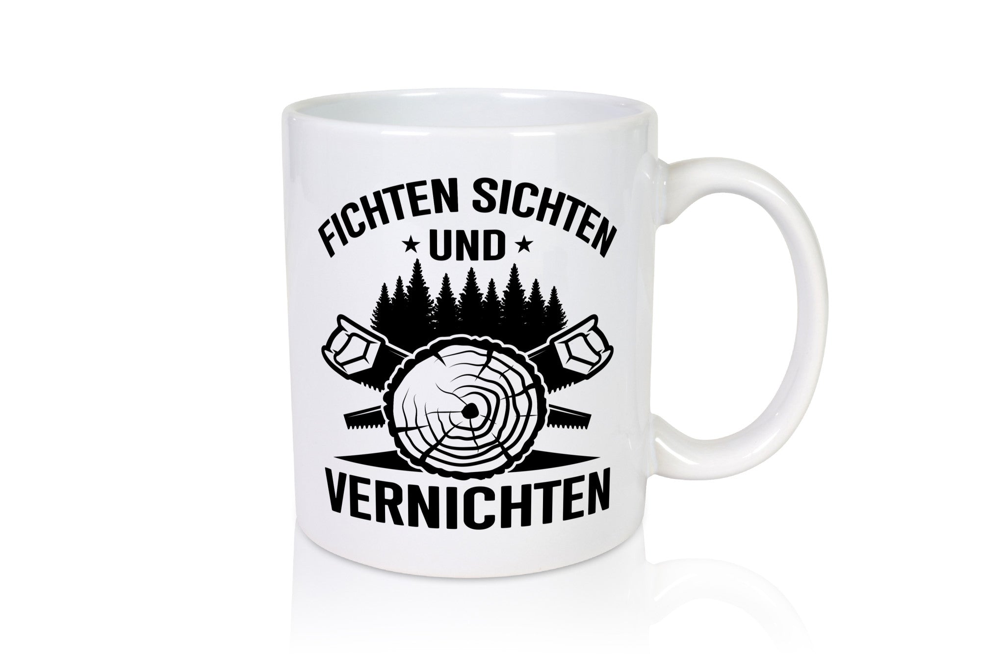 Fichten sichten und Vernichten | Waldarbeiter Holz lustig Arbeit Kollegen Büro