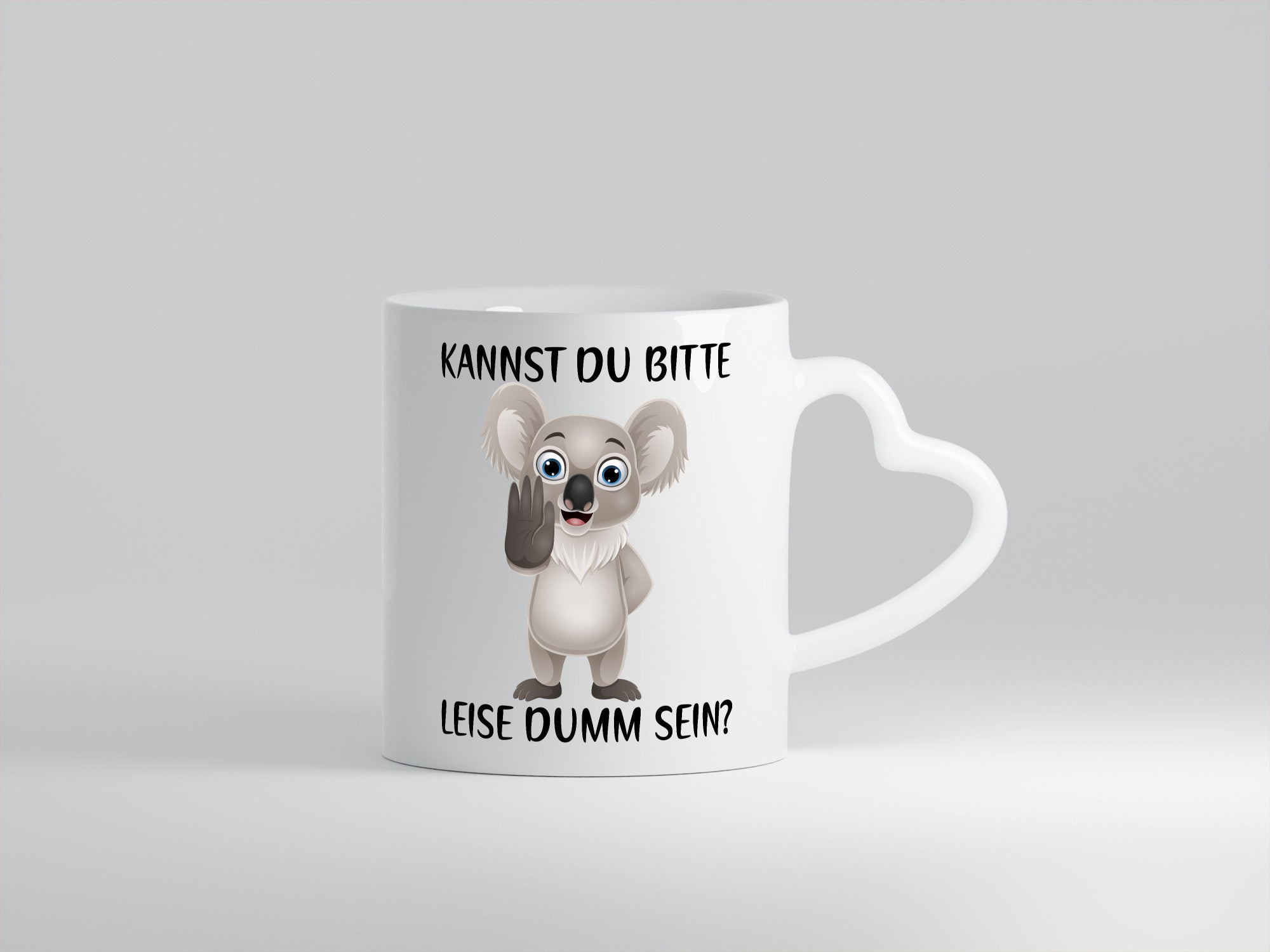 Bitte leise dumm sein | frecher Koala Flüstern Comic Humor Geschenkidee Tasse