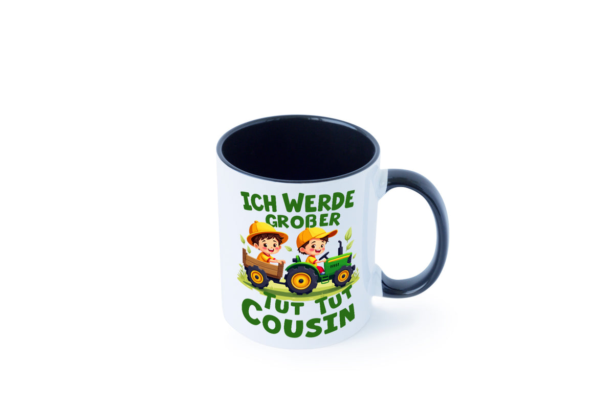 Ich werde Großer Cousin | Familie Bauer lustiger Spruch Geschenk Geschenkidee Tasse