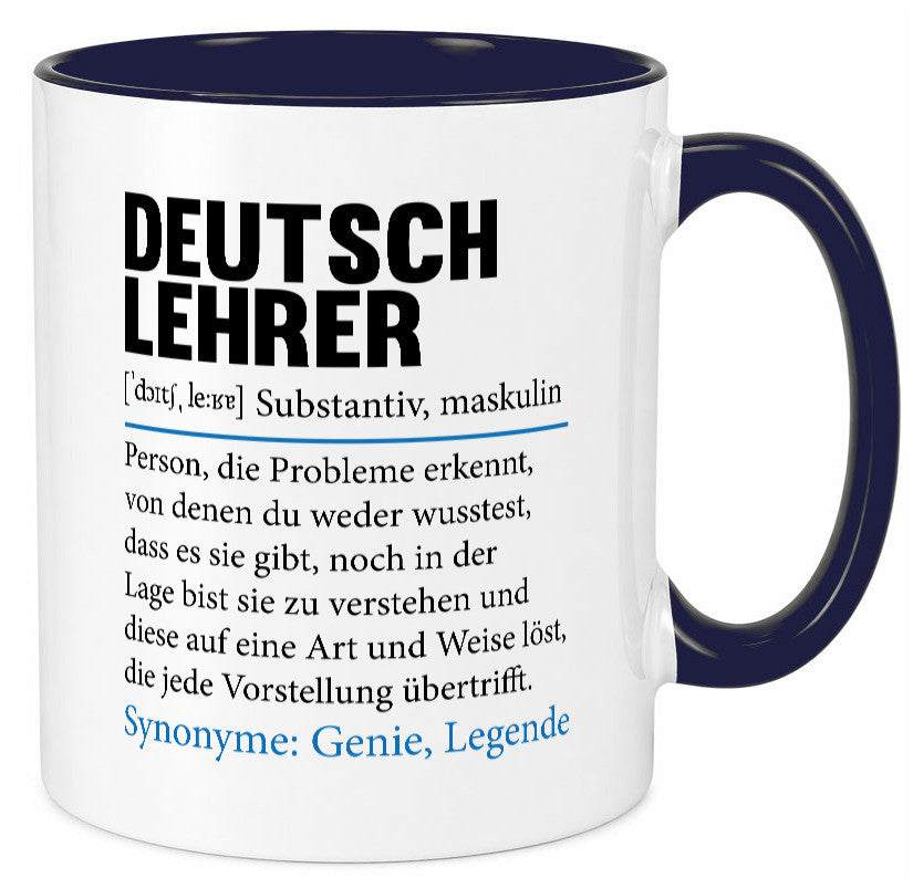 Deutschlehrer Spruch | Lehrer Schule Humor lustig Geschenkidee Geschenk Tasse