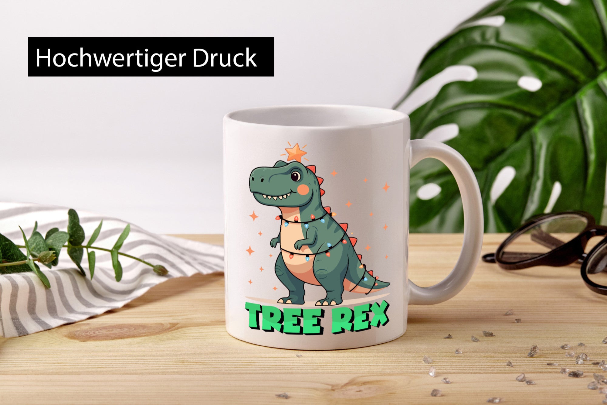 Tree Rex | Dinosaurier Weihnachten lustig Humor Geschenkidee Geschenk Tasse