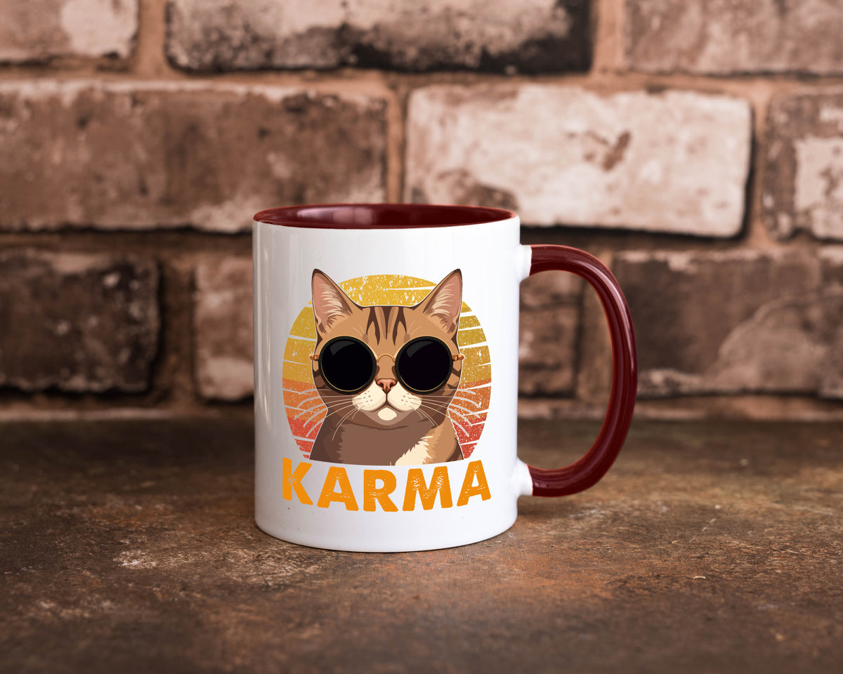 Vintage Katze | Karna Coole lustiger Spruch Geschenk Tierliebhaber Humor Tasse