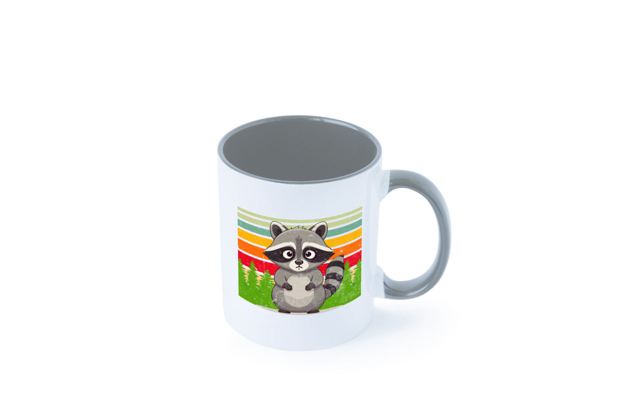 Waschbär | Vintage v2 lustiger Spruch Geschenk Humor Geschenkidee Tasse
