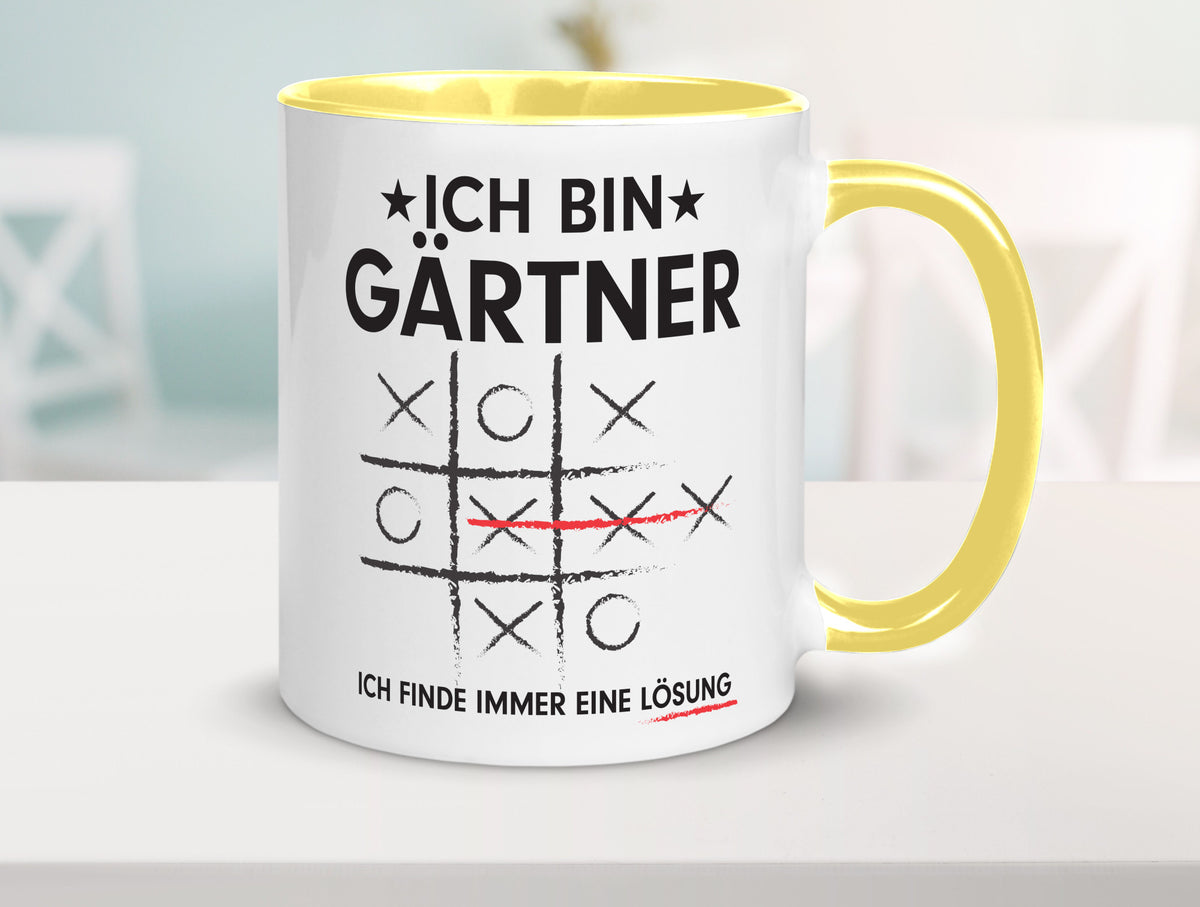 Lösung finden: Gärtner | Gartenbau v2 Geschenk Humor Geschenkidee lustiger Tasse