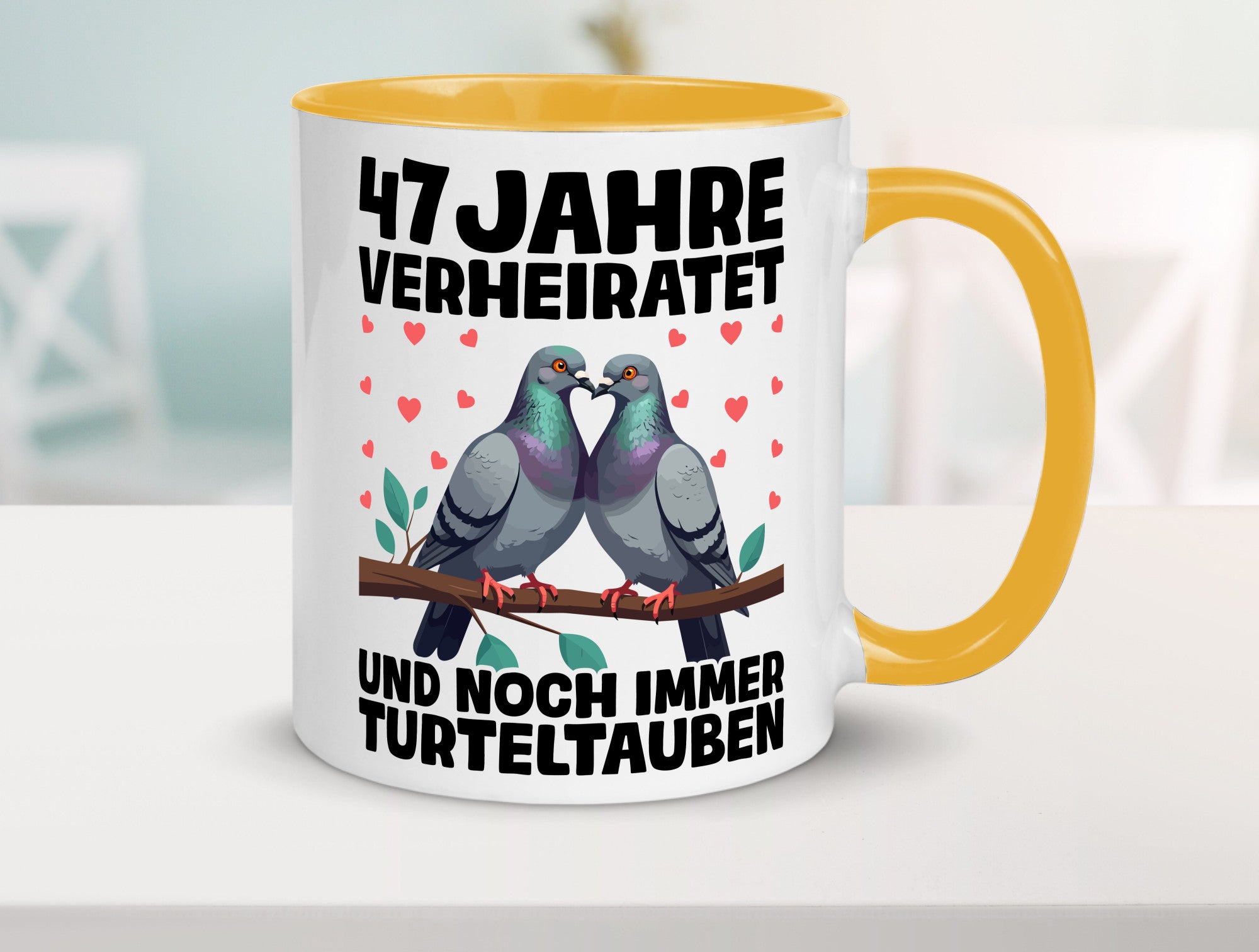 47 Jahre verheiratet | Turteltauben Ehe Ehepaar Humor Geschenkidee Tasse