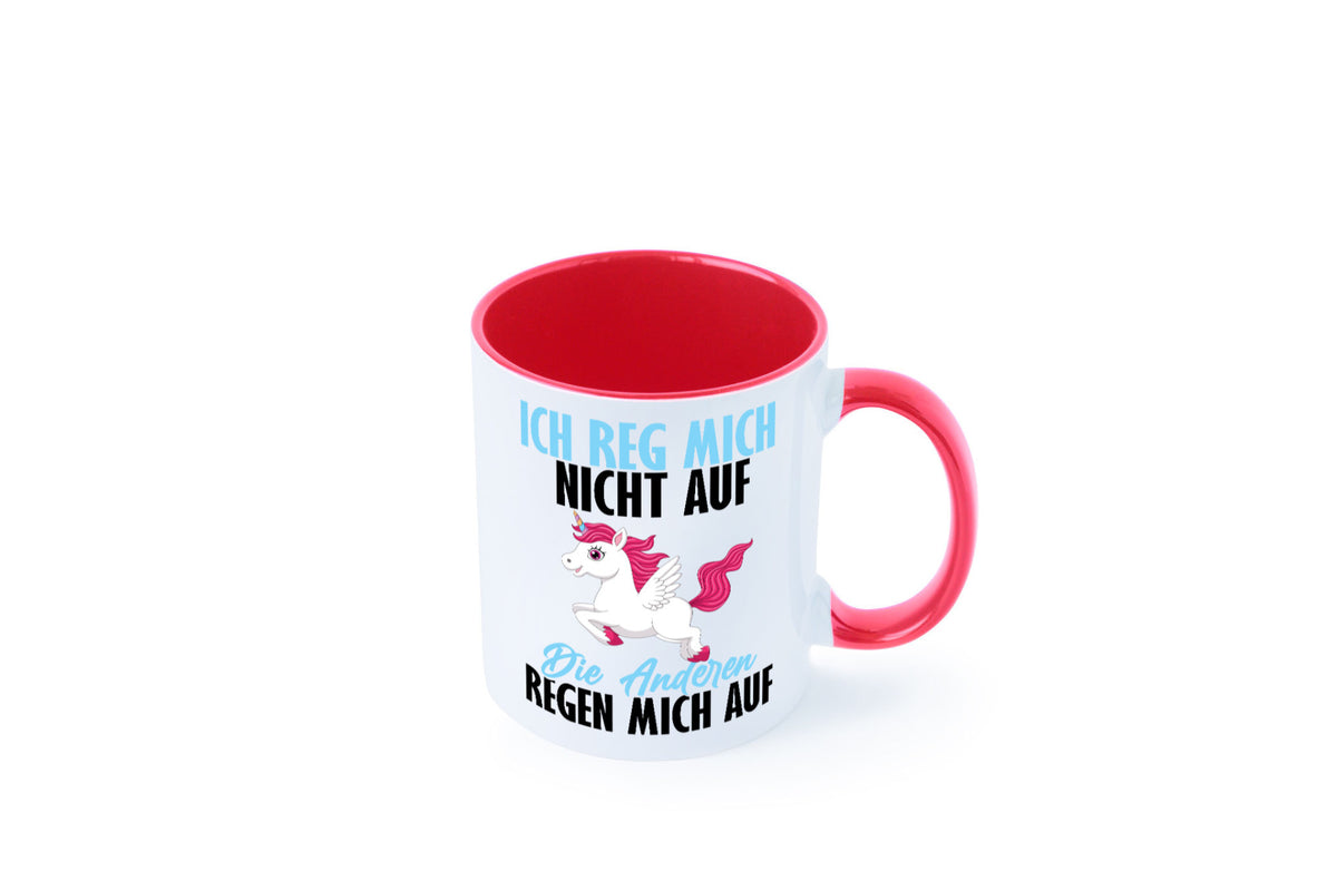 Ich reg mich nicht auf lustiger Spruch Geschenk Humor Geschenkidee Tasse