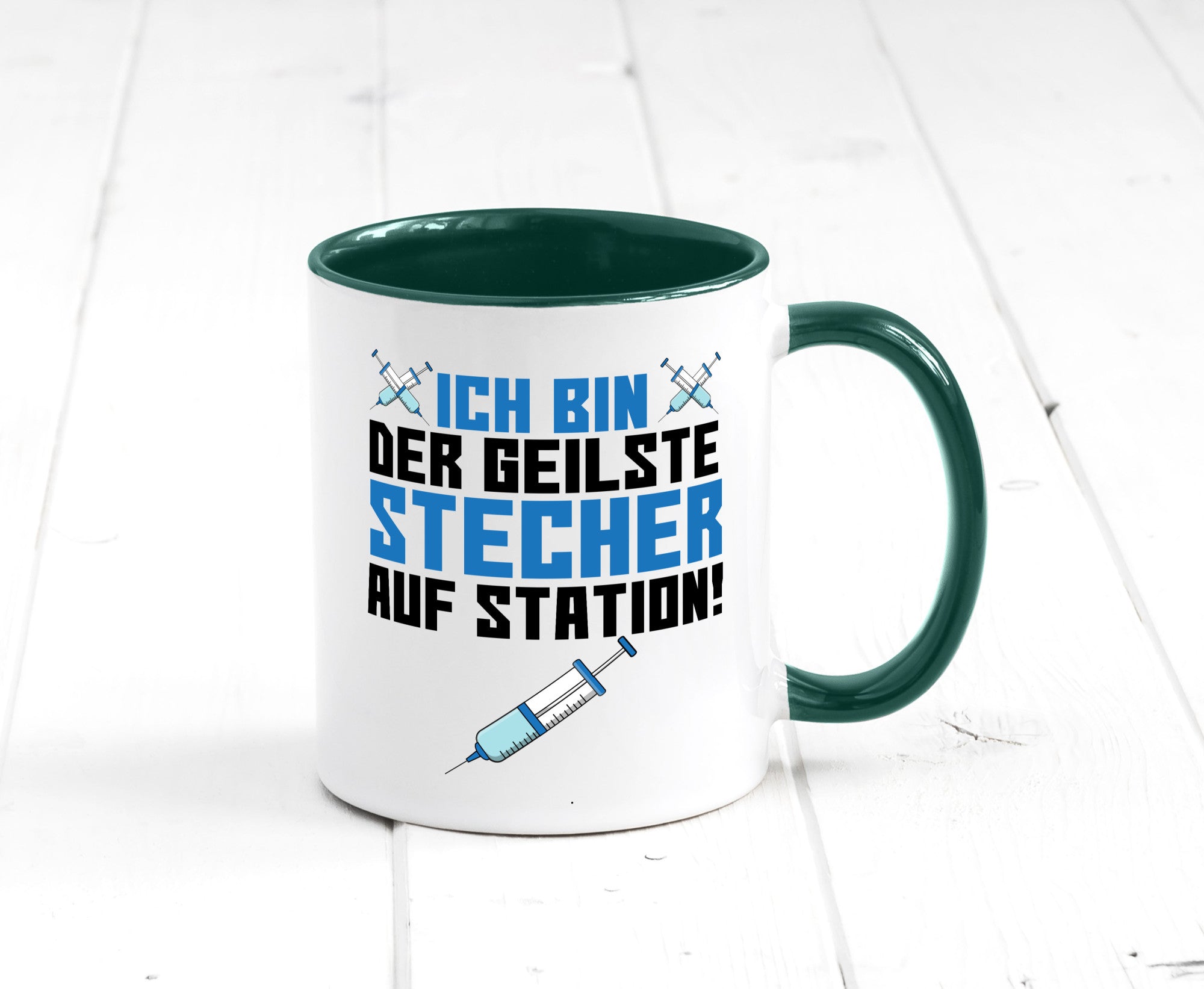 Ich bin der geilste Stecher | Pfleger Arzt Spritze lustig Humor Geschenkidee