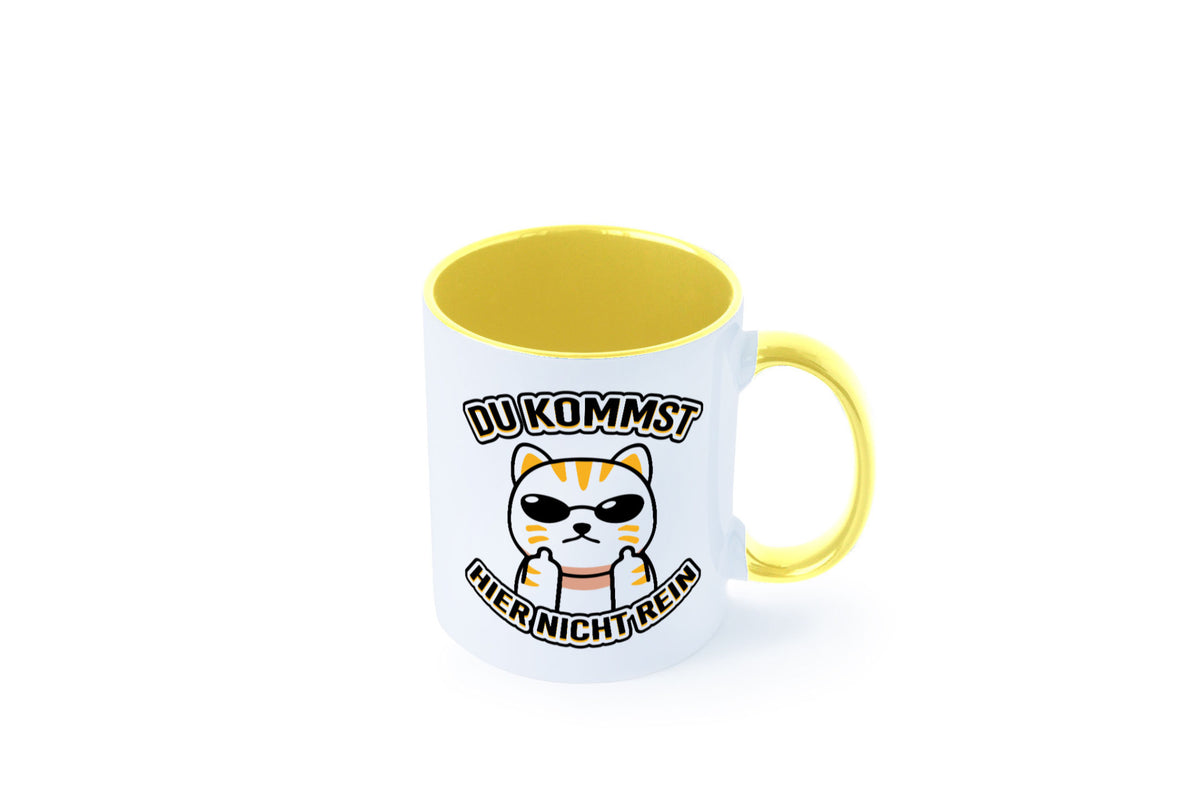 Du kommst hier nicht rein | Böse Katze Humor Tierliebhaber Geschenkidee Tasse
