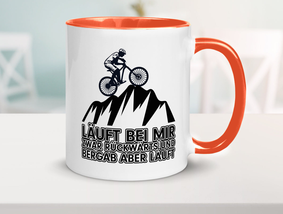 Läuft bei mir | Pechvogel Tasse Radfahrer Statement Humor Geschenkidee