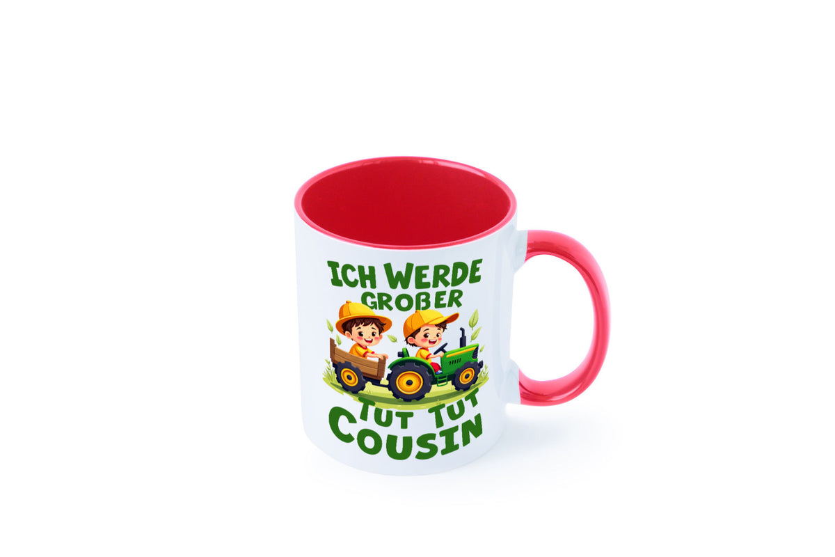 Ich werde Großer Cousin | Familie Bauer lustiger Spruch Geschenk Geschenkidee Tasse