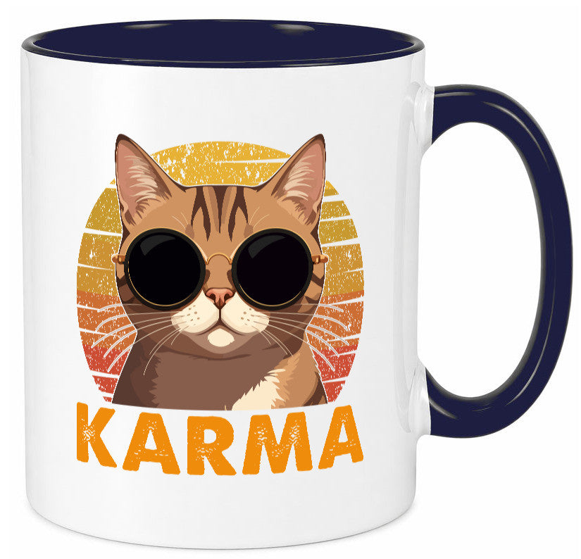 Vintage Katze | Karna Coole lustiger Spruch Geschenk Tierliebhaber Humor Tasse