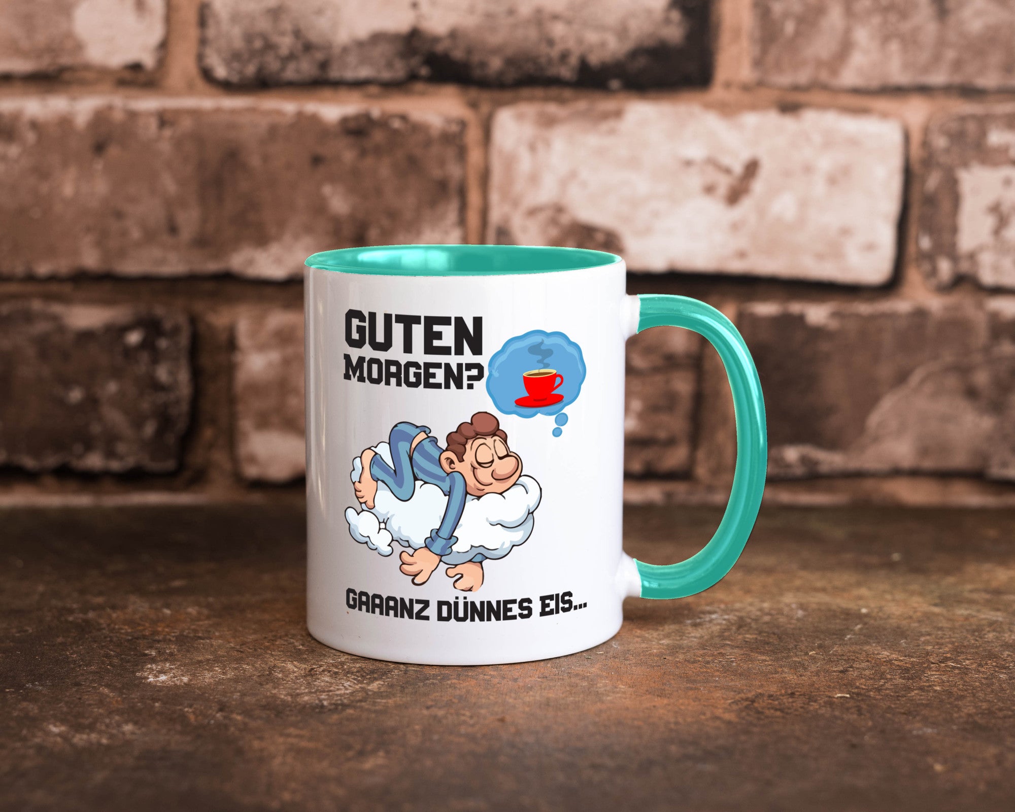 Ganz dünnes Eis | Morgenmuffel Tasse Kaffeetrinker Geschenkidee Humor