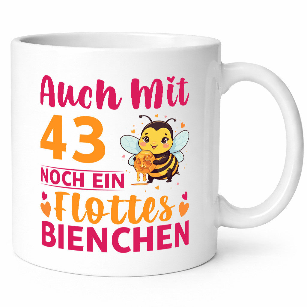 43. Geburtstag | Flottes Bienchen 43 Jahre lustig Geschenkidee Geschenk Tasse