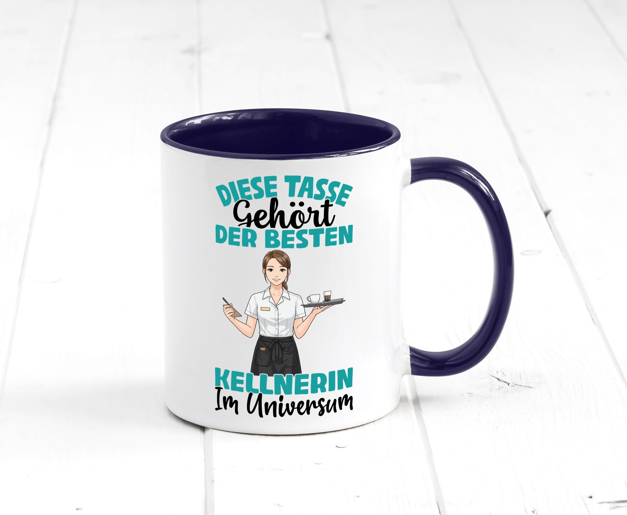 Im Universum: Kellnerin | Beruf kellnern Bedienung Geschenkidee Arbeit Kollegen