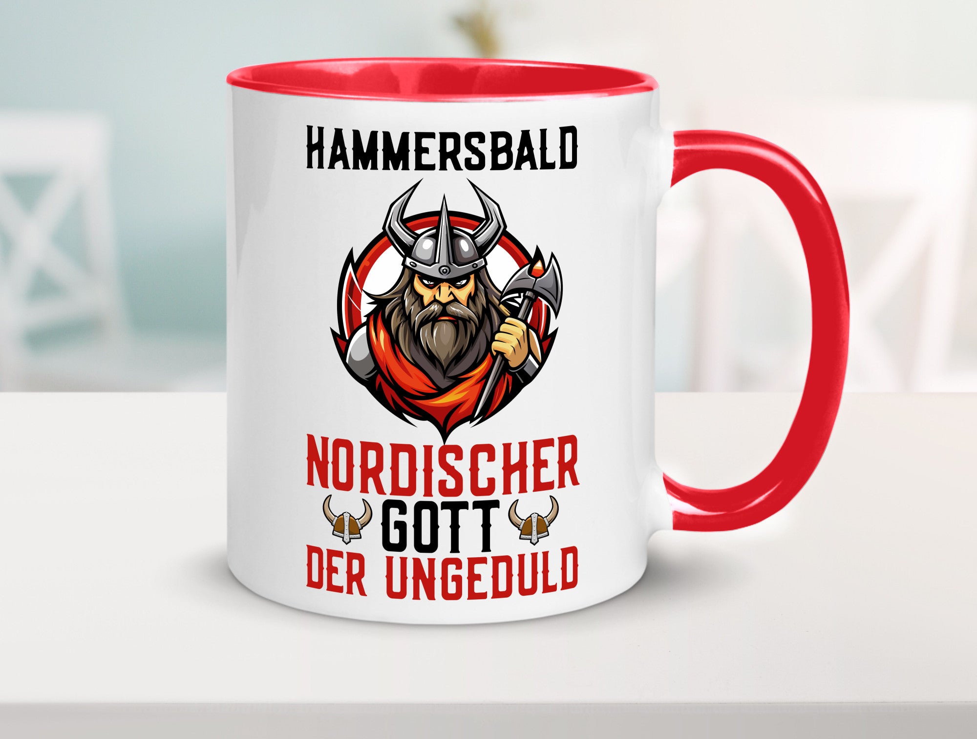 Hammersbald Nordischer Gott der ungeduld Humor Geschenkidee Tasse