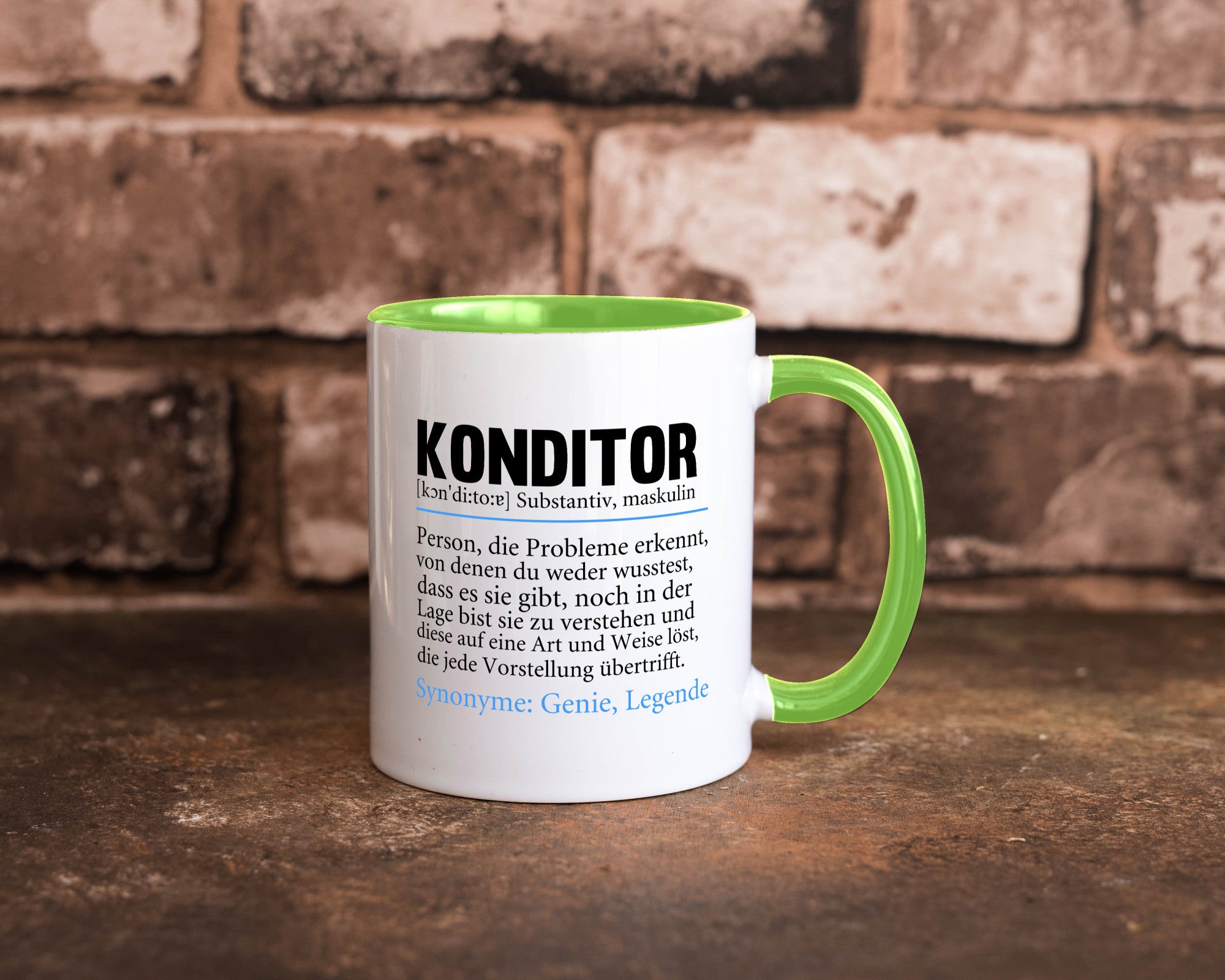 Konditor | Spruch Definition Konditorei lustiger Geschenk Humor Geschenkidee