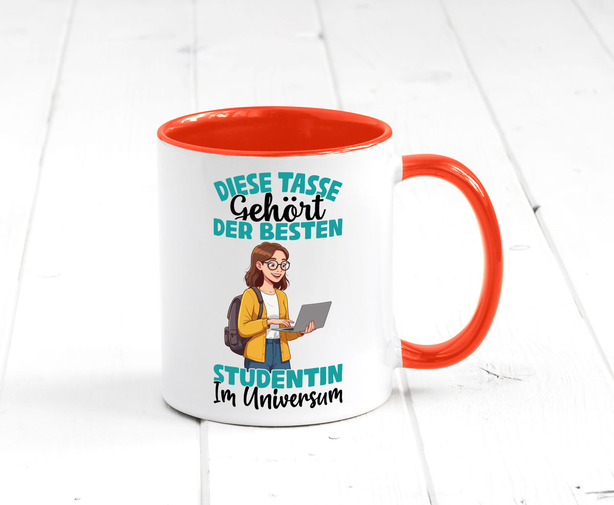 Im Universum: Studentin | Uni Studium Universität Geschenk Humor Geschenkidee Tasse
