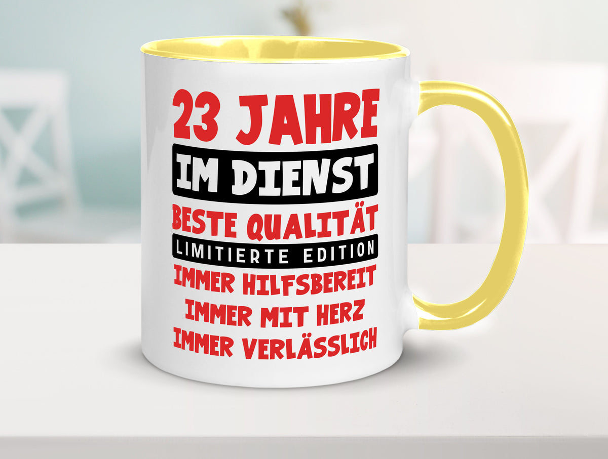 23 Jahre im Dienst | Jubiläum Arbeit v9 Humor Kollegen Büro Geschenkidee Tasse