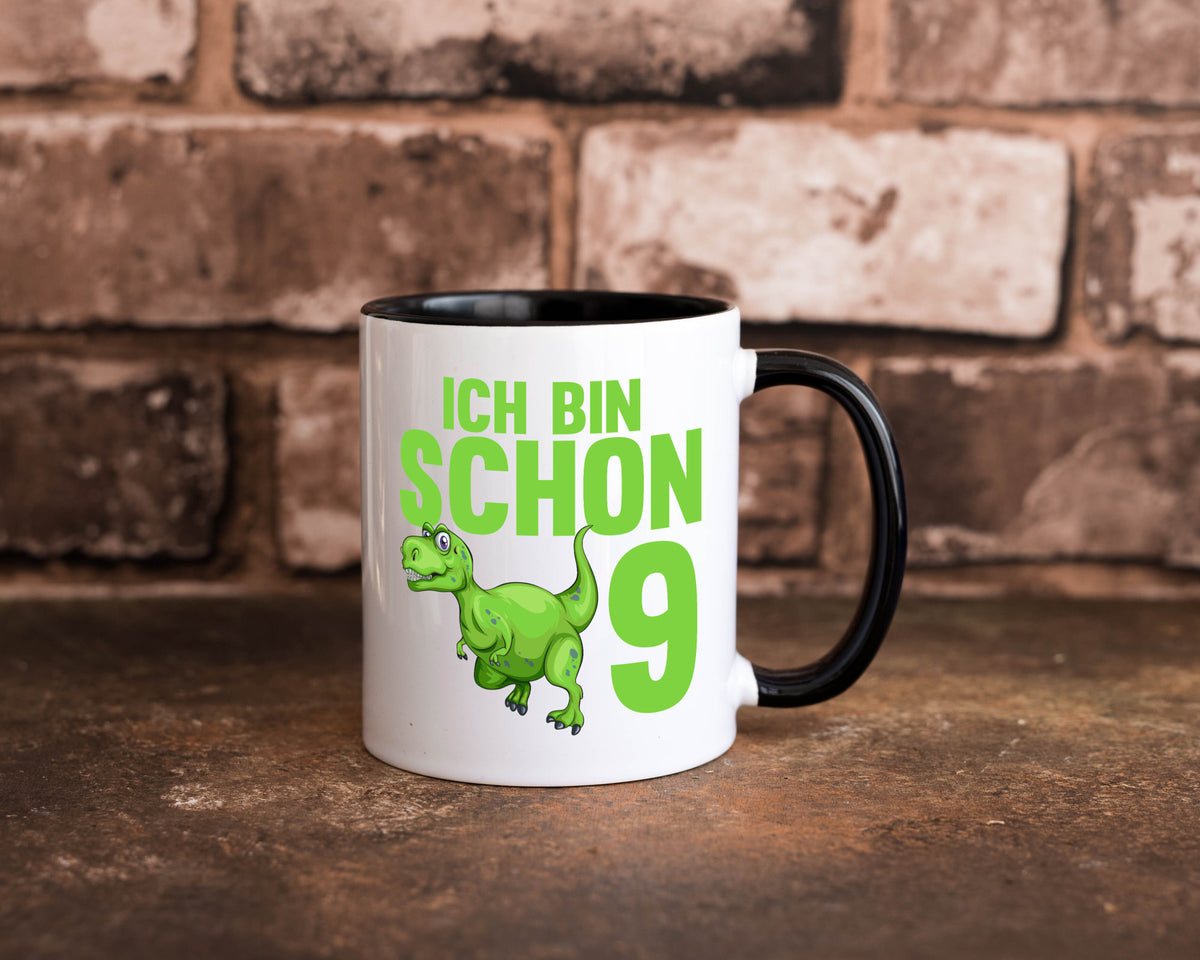 9. Geburtstag | 9 Jahre Dino Dinosaurier Geschenkidee Humor Tasse