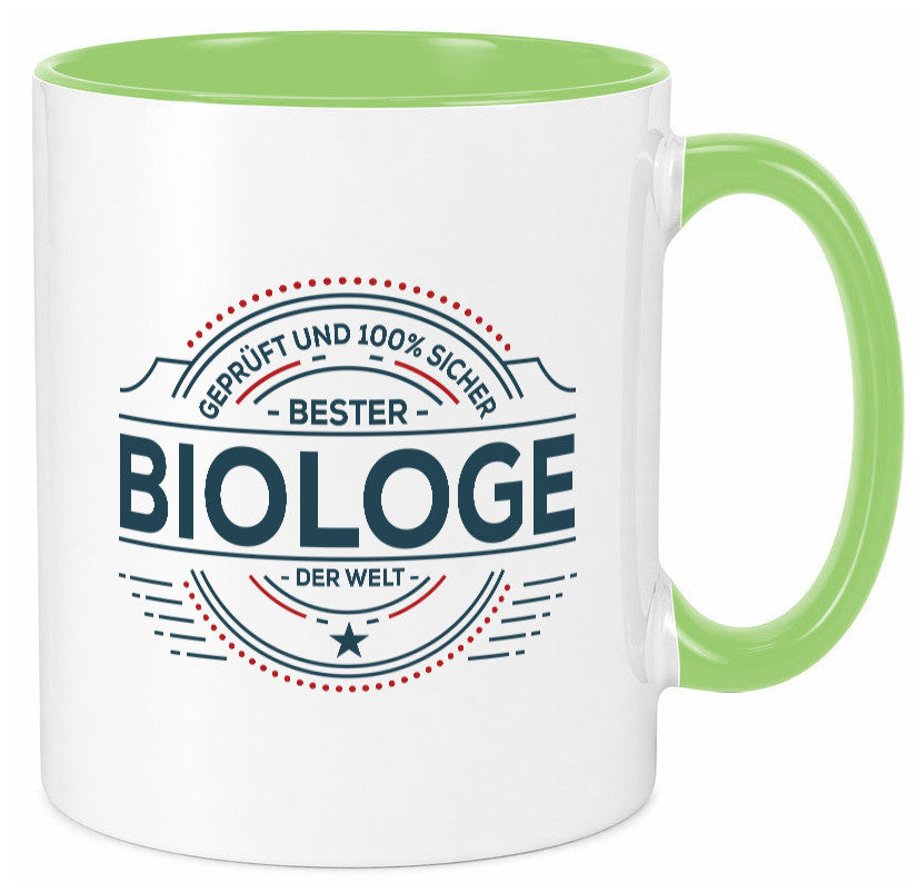 Geprüft und sicher: Biologe | Biologie Naturforscher Geschenk Humor Tasse