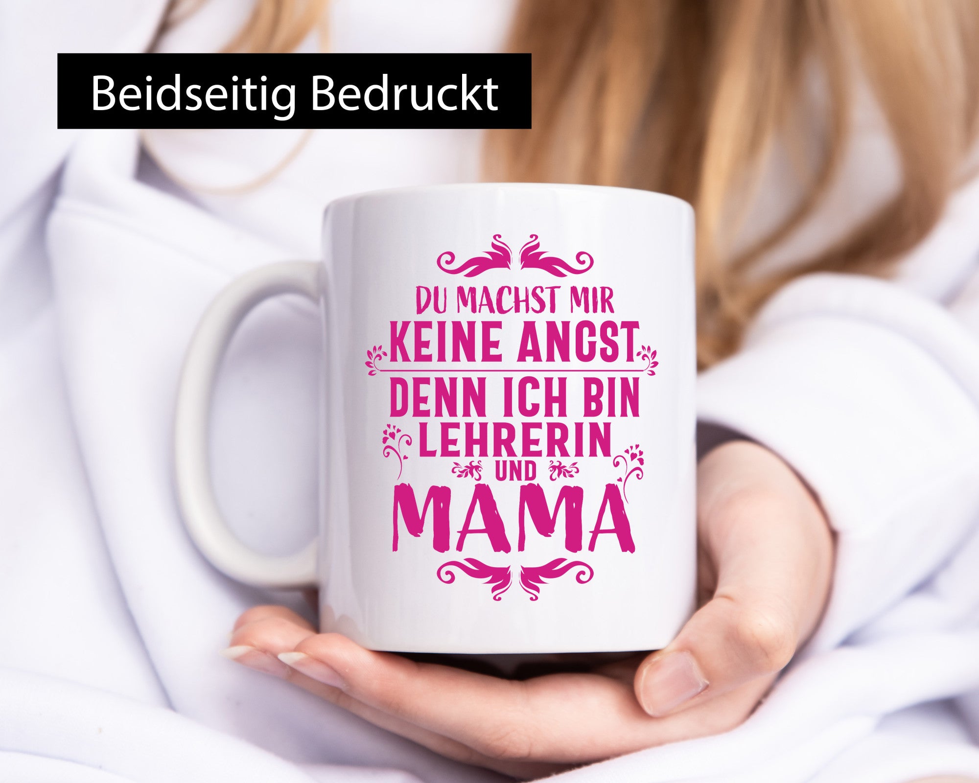 Lehrerin und Mama, keine Angst | Blümchen Herzchen lustig Familie Geschenkidee