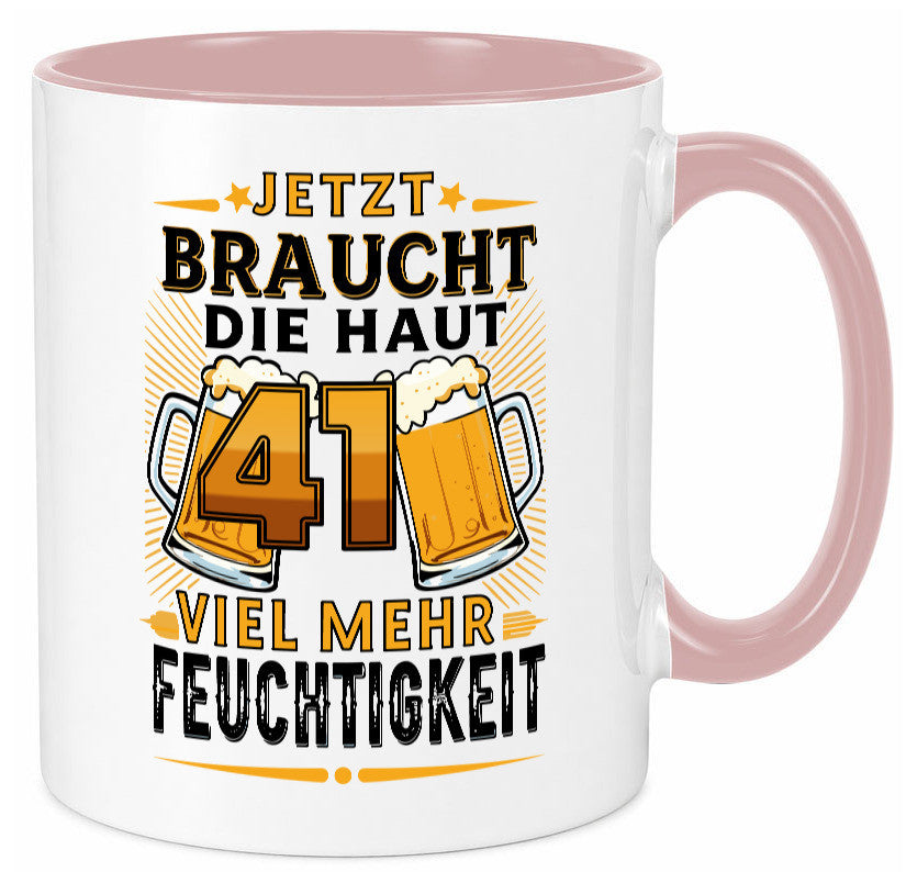 41 braucht die haut mehr Feuchtigkeit | 41. Geburtstag Geschenkidee Humor Tasse