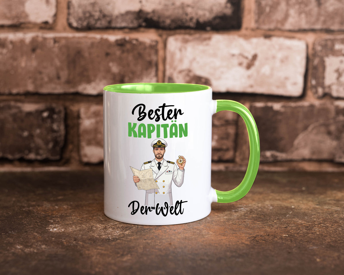 Bester Kapitän | Schiffskapitän Schiff v2 Geschenk Humor Geschenkidee lustiger Tasse