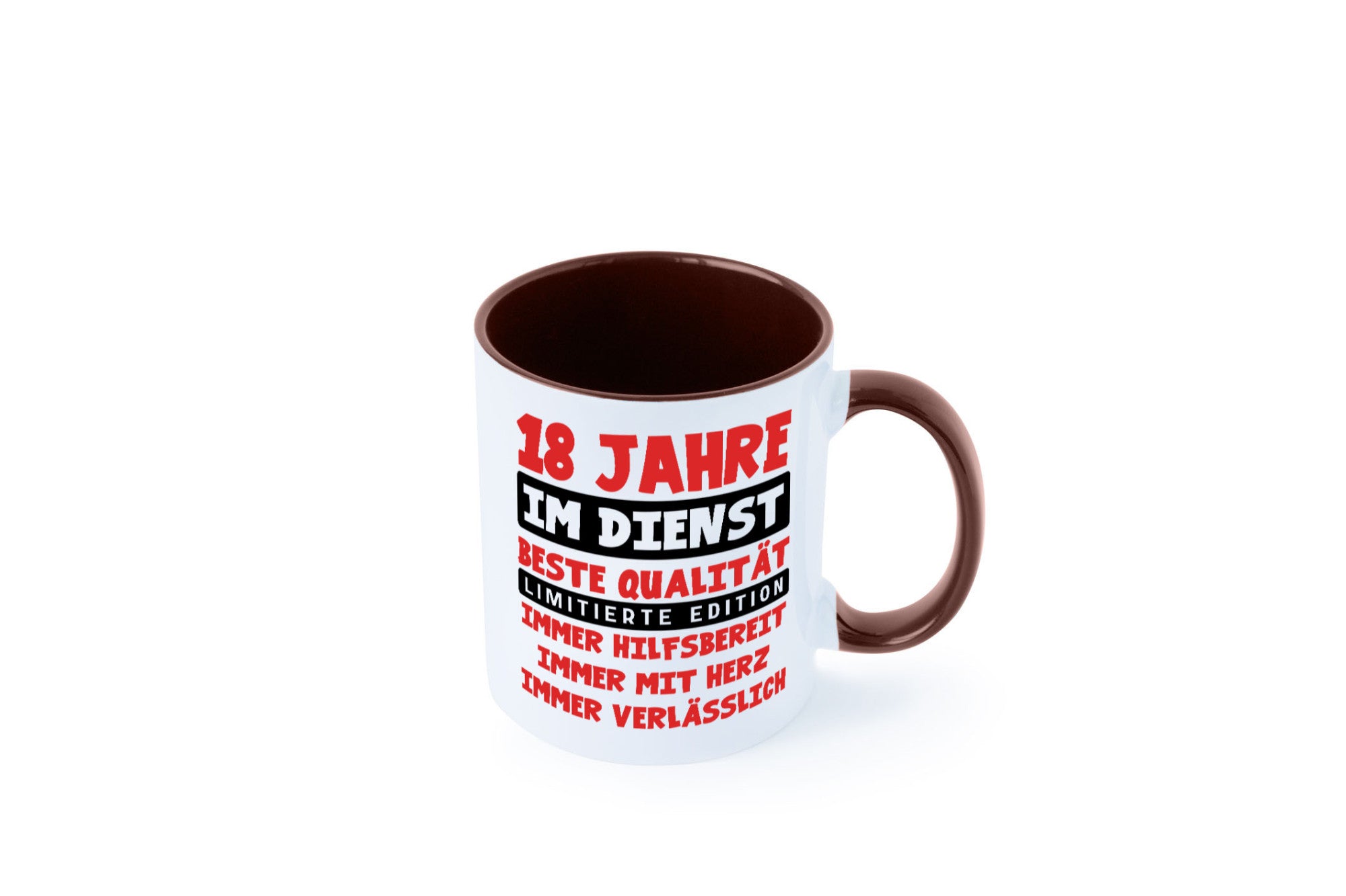 18 Jahre im Dienst | Jubiläum Arbeit v9 Geschenkidee Kollegen Büro Humor Tasse