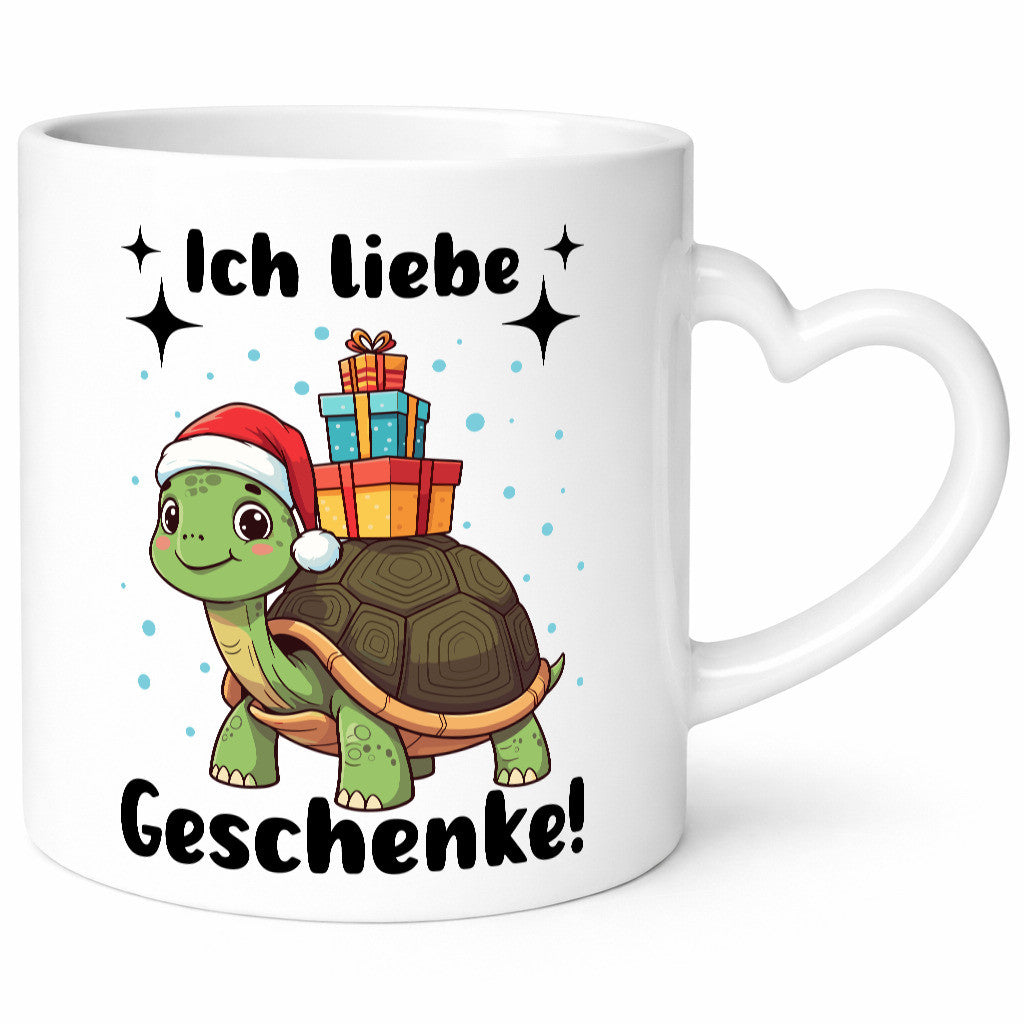 Ich liebe Geschenke | Weihnachtsschildkröte Geschenk Humor Geschenkidee