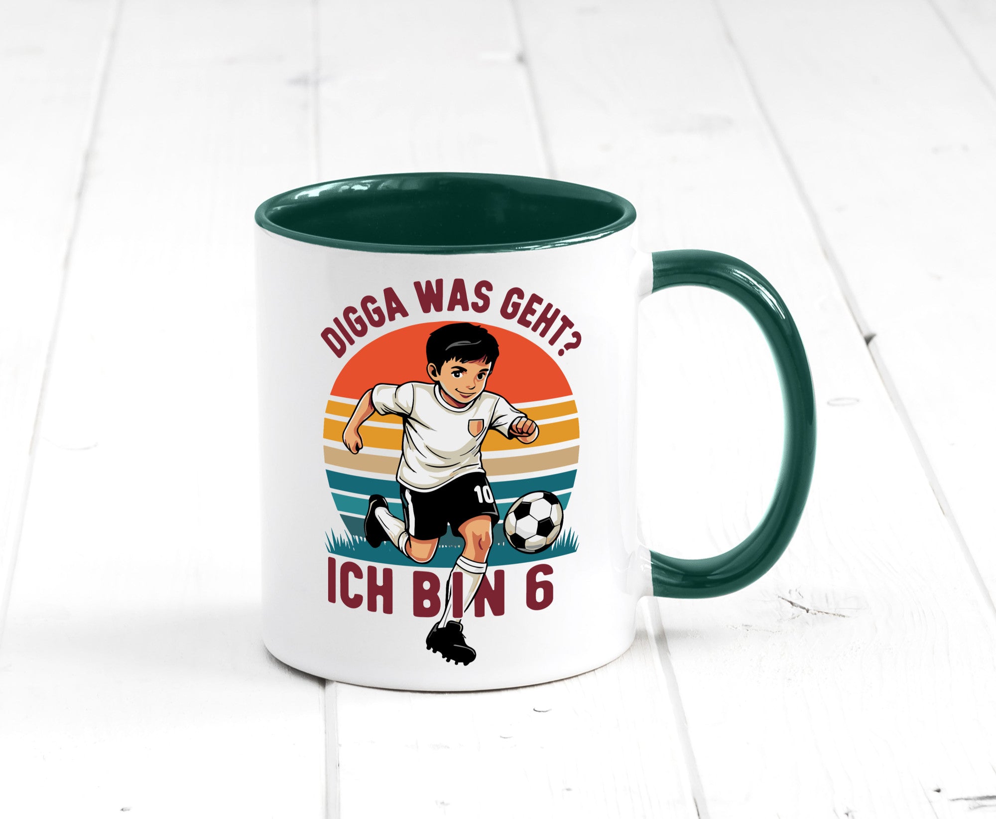6 Geburtstag | Jahre Digga was geht ab Fußball lustiger Spruch Geschenk