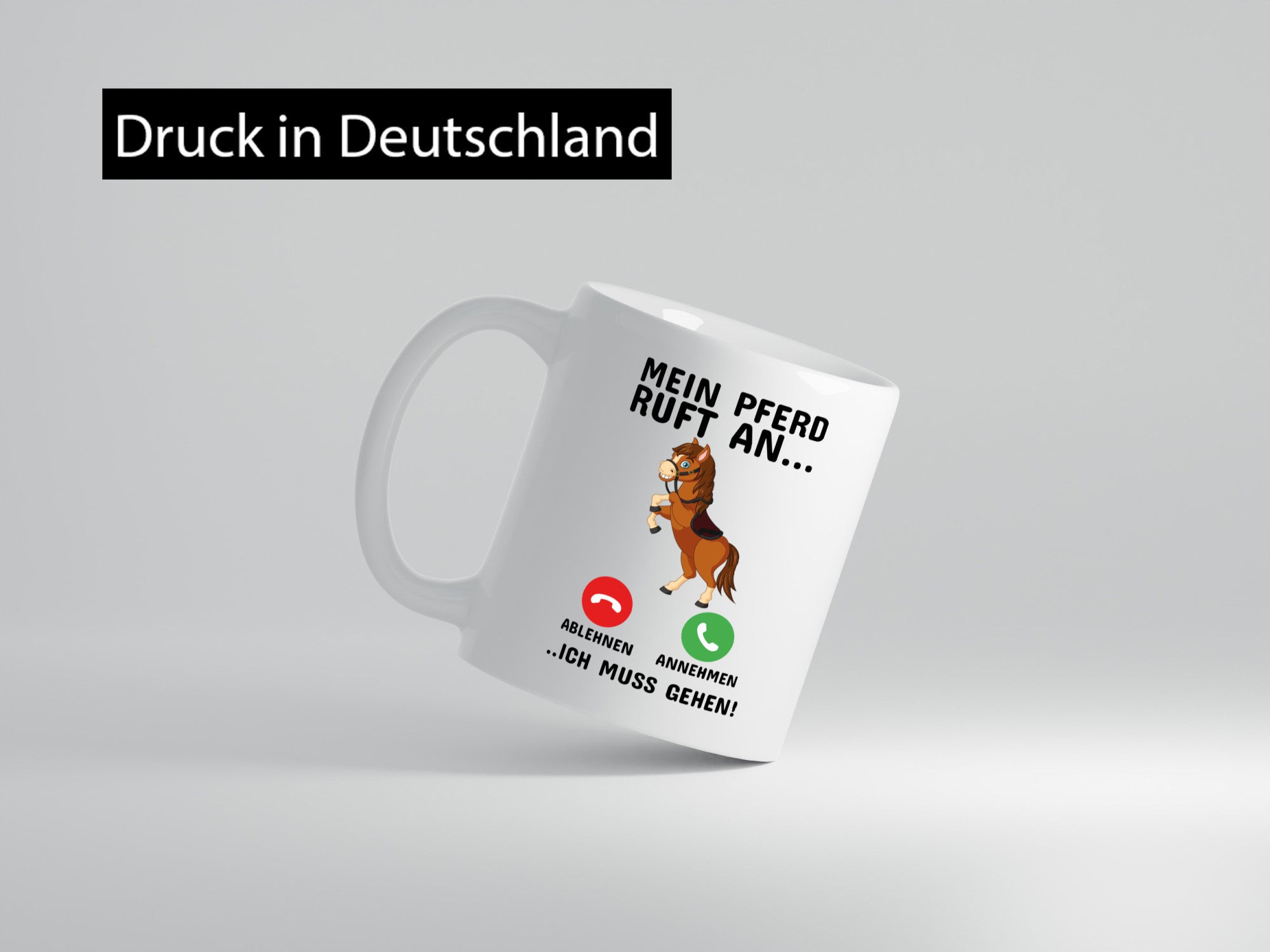 Mein Pferd ruft an Humor Geschenkidee Tasse