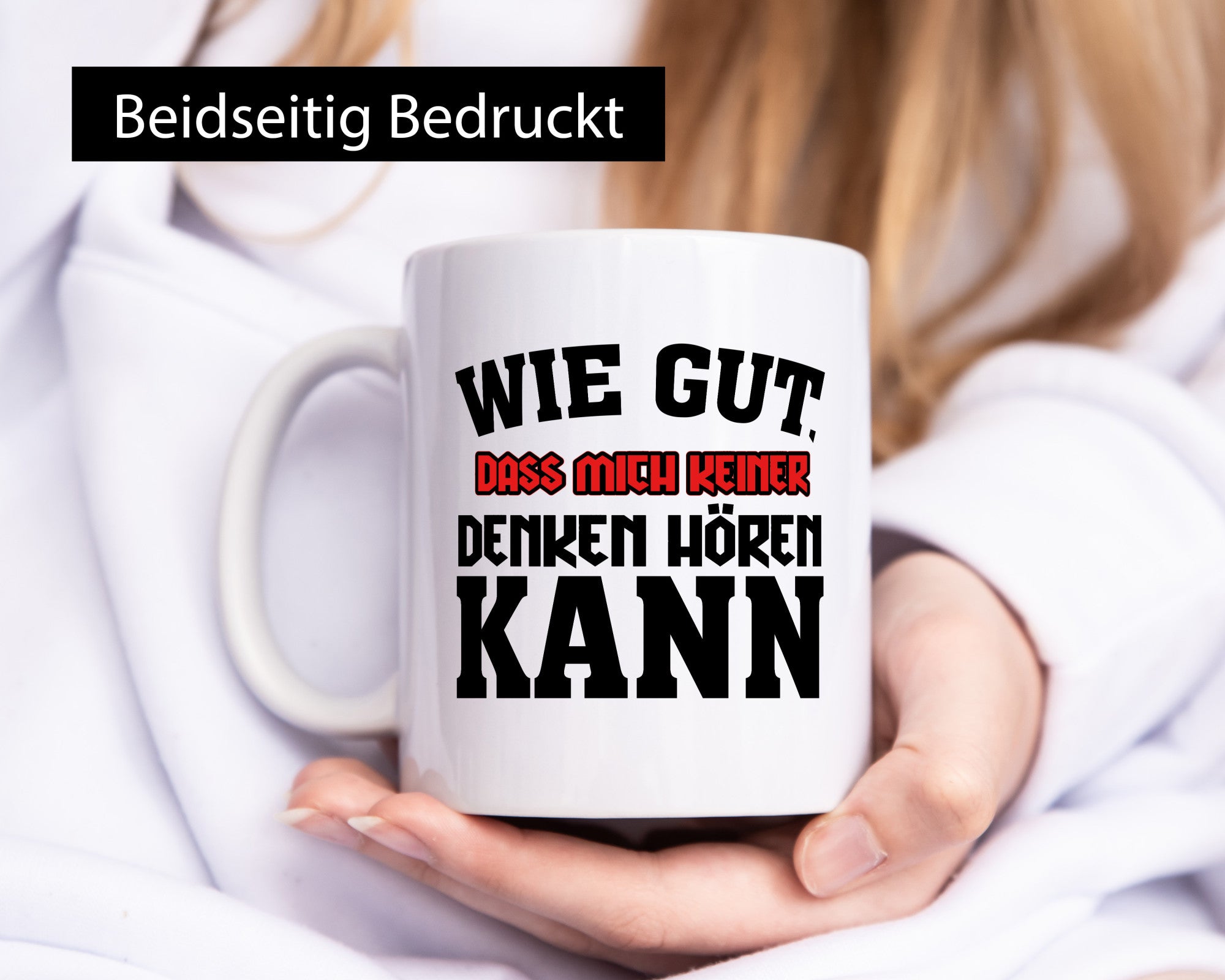 Denken hören lustiger Spruch Geschenk Humor Geschenkidee Tasse