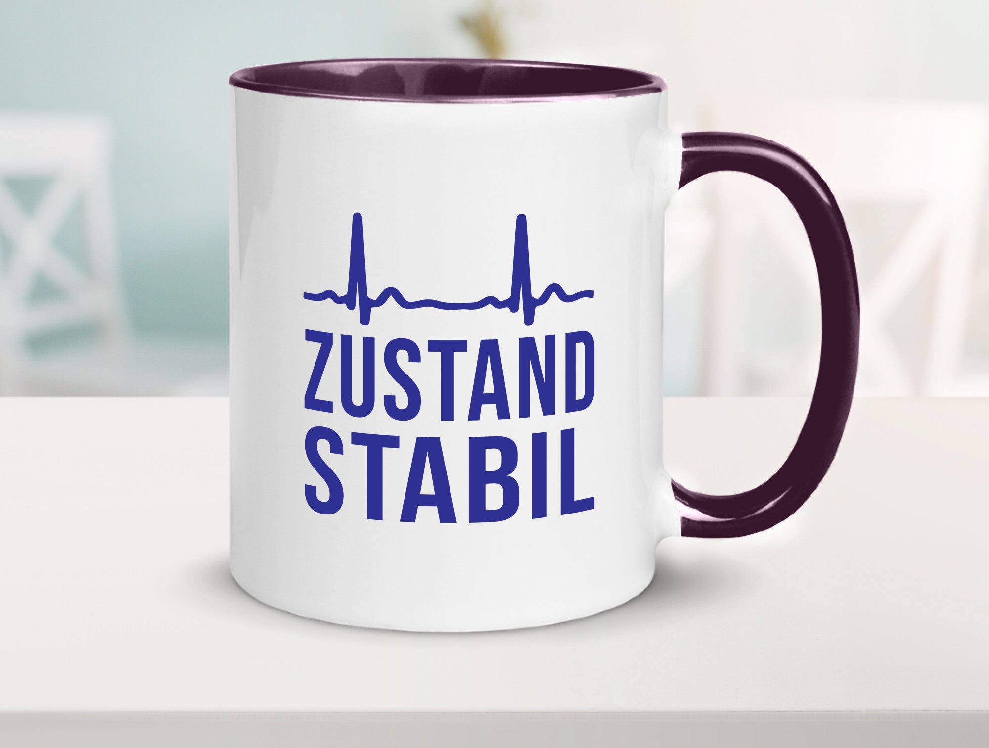 Zustand stabil | Herzschlag v2 Geschenk Humor Geschenkidee lustiger Spruch Tasse