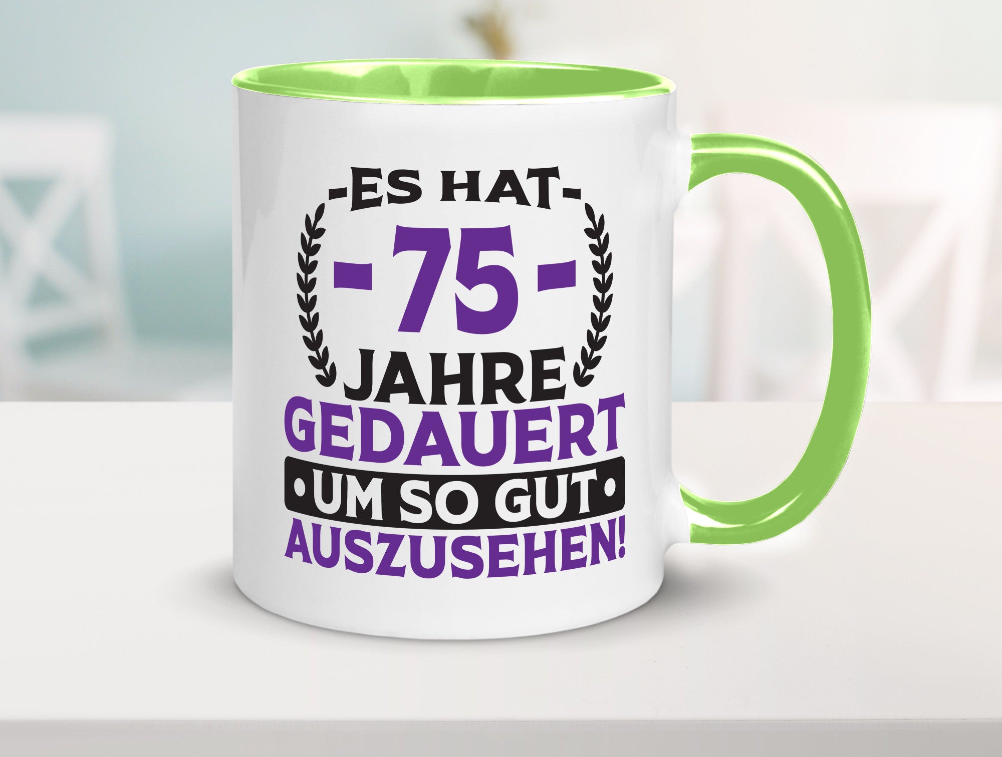 75 Jahre gedauert um so gut auszusehen | 75. Geburtstag Humor Geschenkidee Tasse