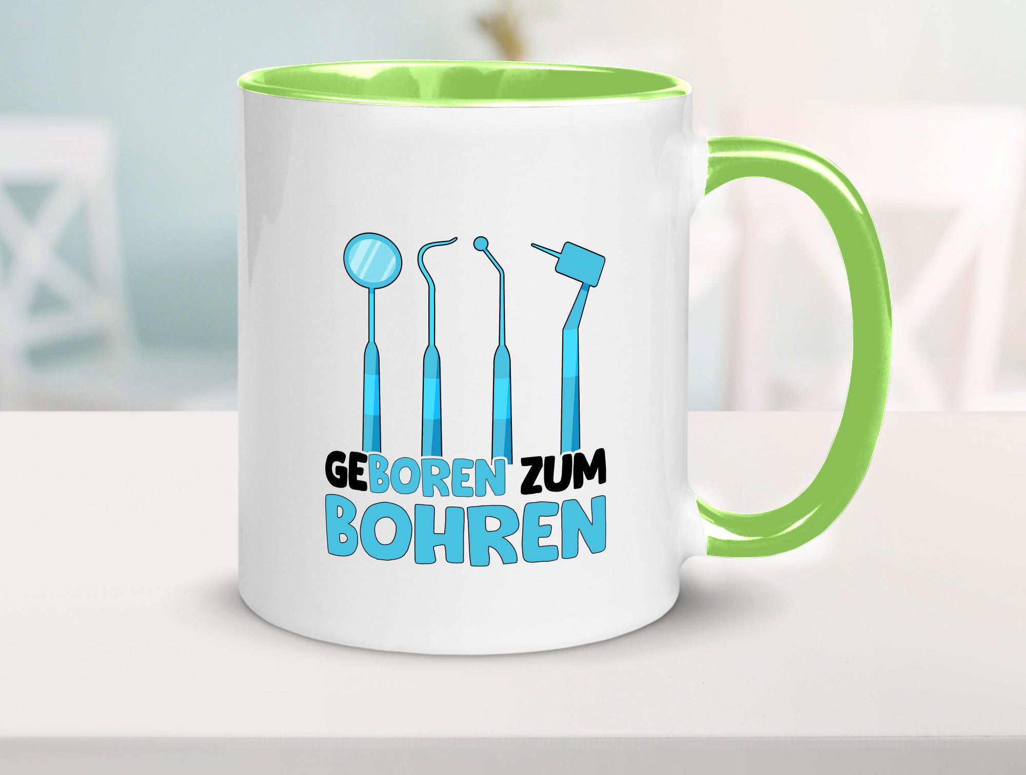 Geboren zum Bohren | Zahnarzthelferin Zahnarzt lustiger Spruch Geschenk Humor