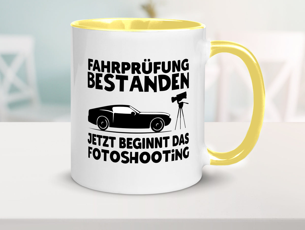 Fahrprüfung bestanden | Autofahren Führerschein Geschenk Humor Geschenkidee Tasse