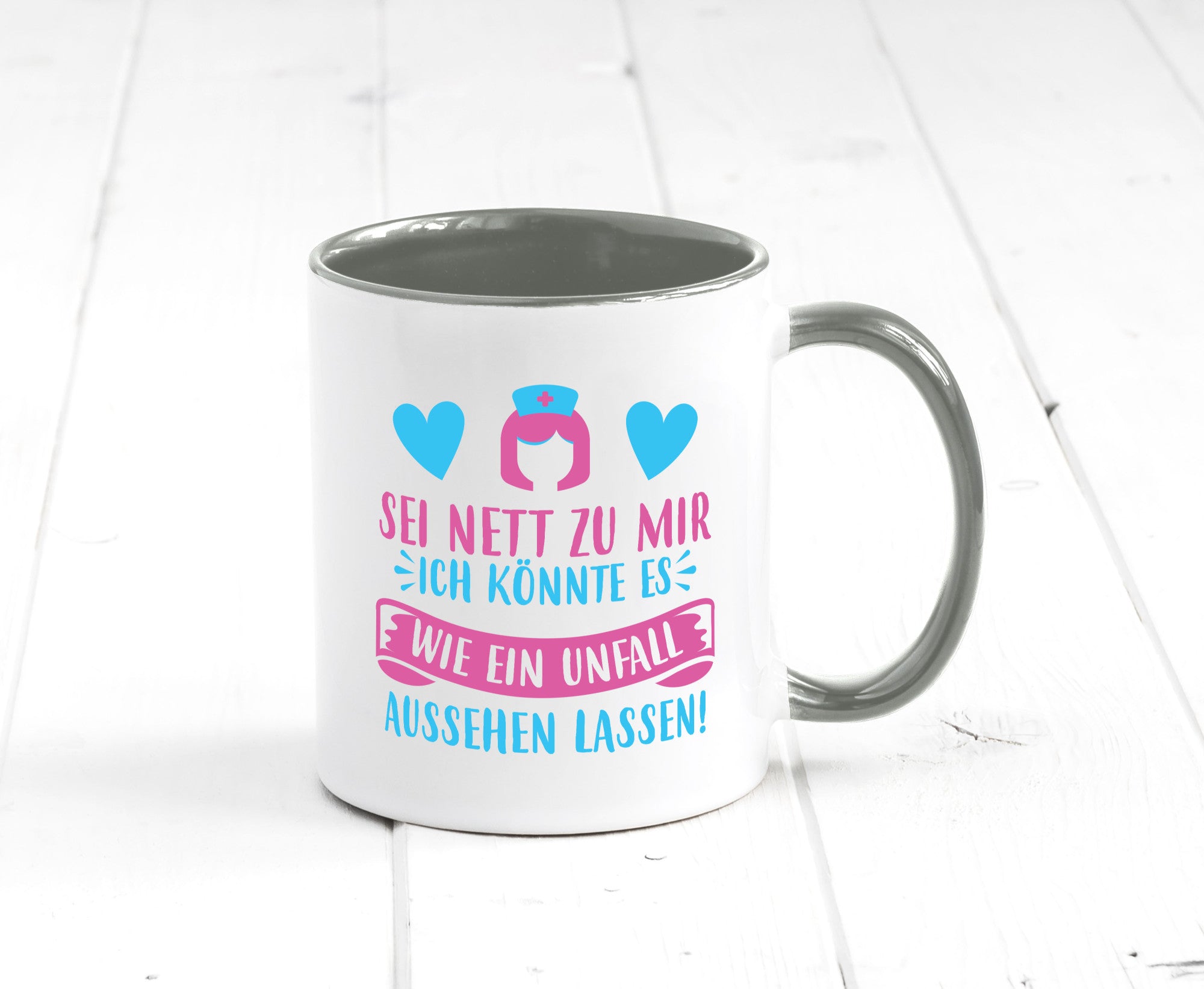 Sei nett, könnte wie ein Unfall aussehen | Kopf lustiger Spruch Geschenk Humor