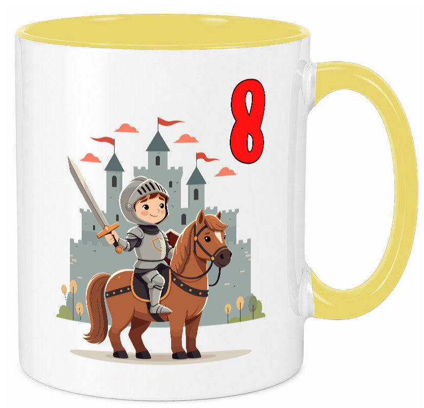 8. Geburtstag | 8 Jahre Ritter Junge Schloss Geschenk Geschenkidee lustiger Tasse