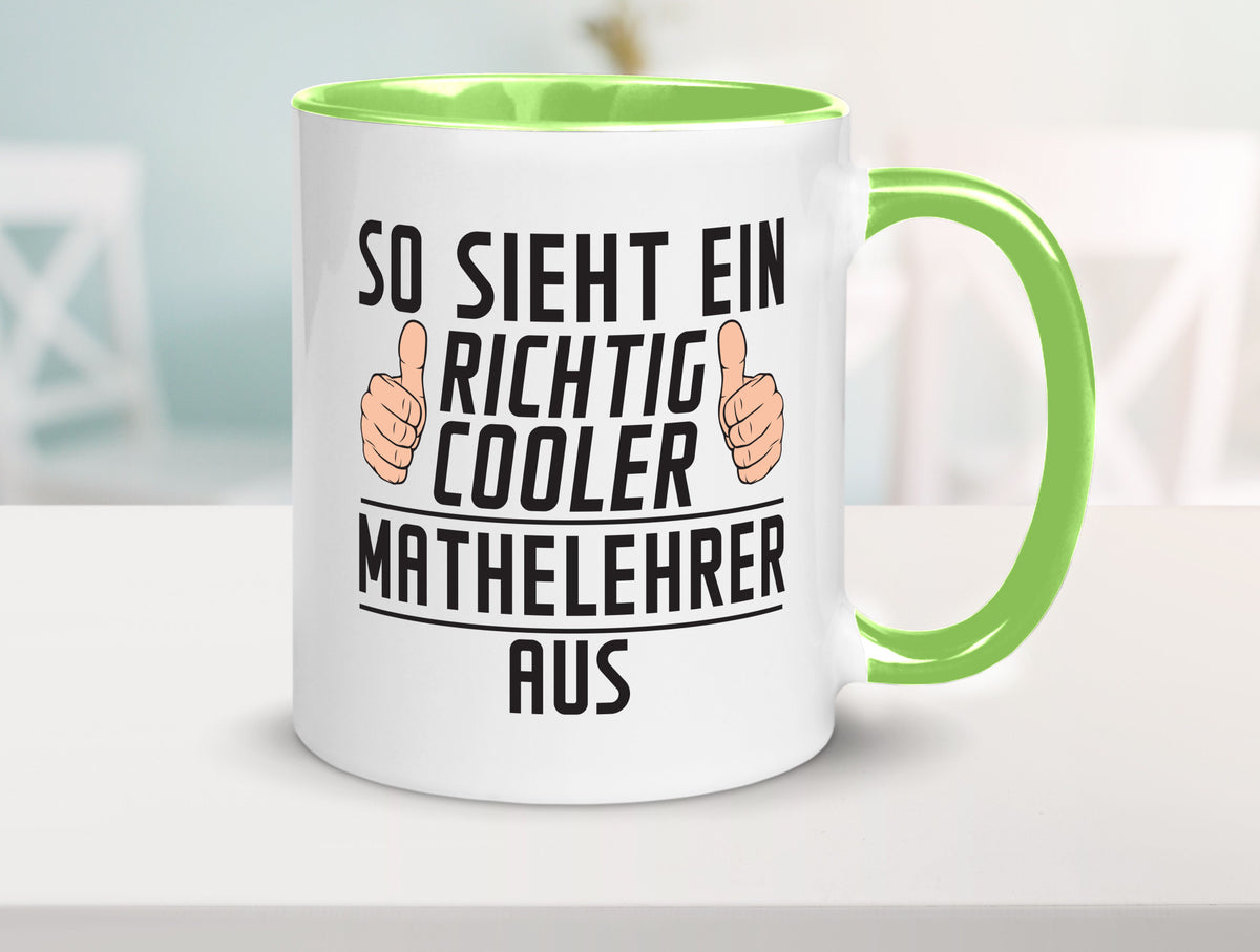 Richtig Cooler Mathelehrer | Lehrer Mathe lustig Humor Geschenkidee Geschenk Tasse