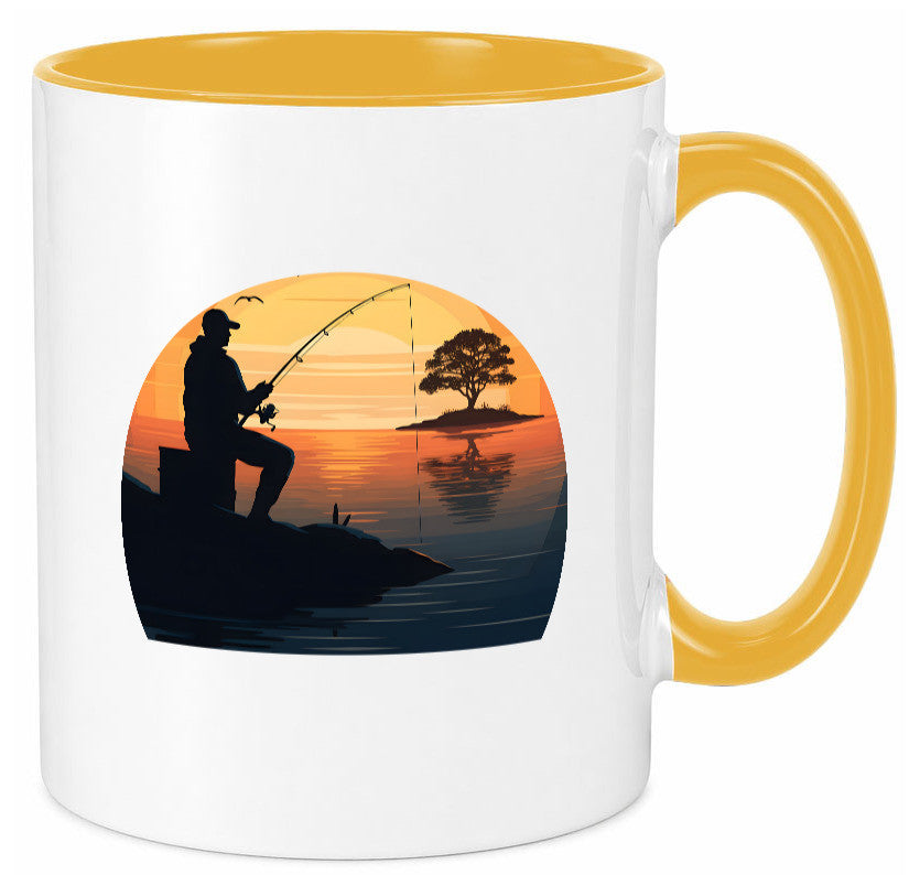 Angler | Sonnenuntergang Fischer Fische Angeln v2 Geschenk Humor Geschenkidee