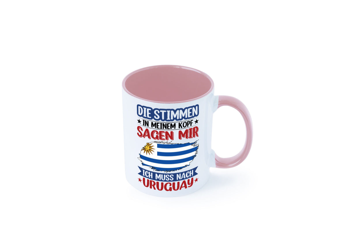 Uruguay | Urlaub Stimmen in meinem Kopf Traumland Geschenk Humor Geschenkidee Tasse